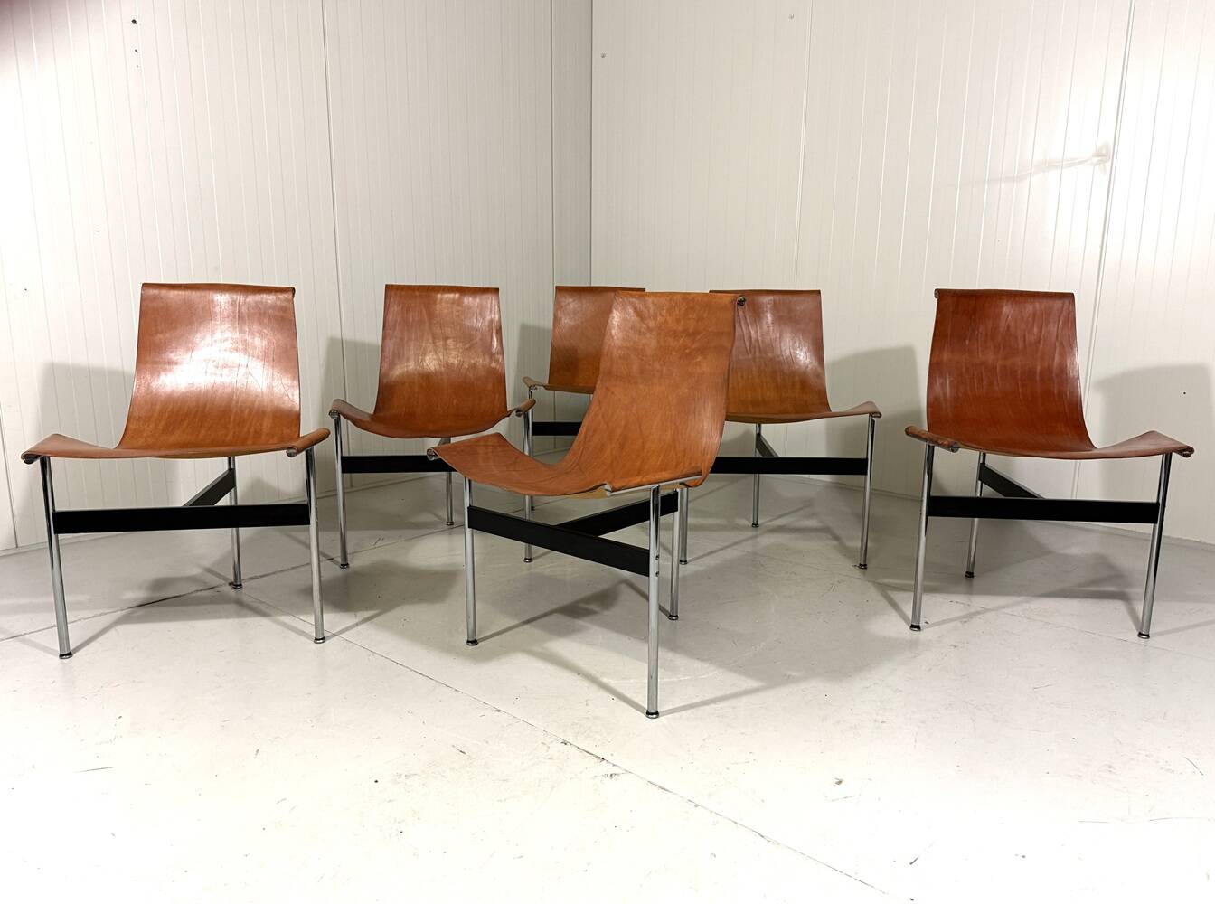 ICF De Padova T-chairs by Katavolos, Kelley and Littell, Italy 1950’s