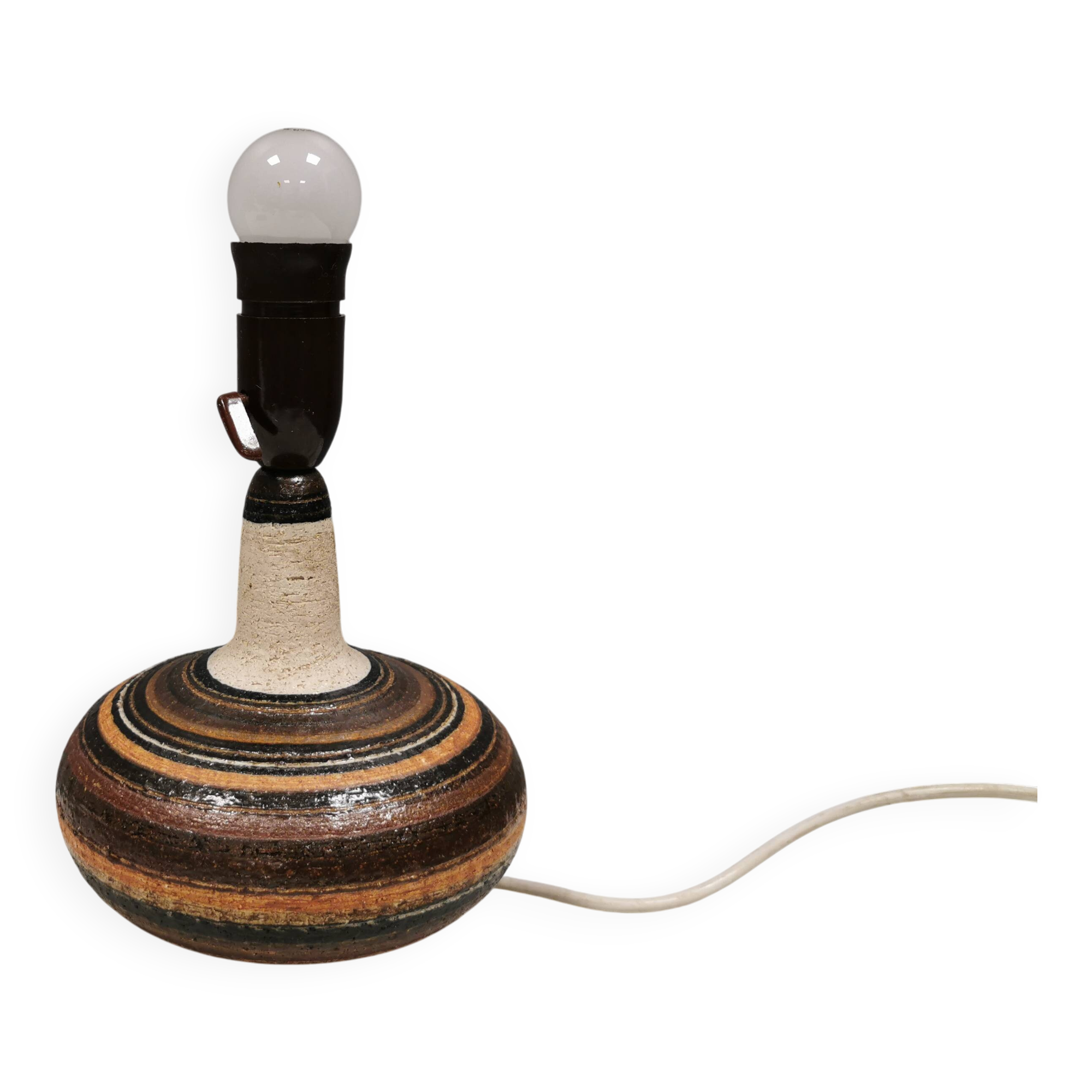 Lampe de table en céramique par Else Bøgeskov, Danemark, années 1970.