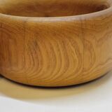 Vintage Scandinavian Turned Wood Empty Pocket Bowl