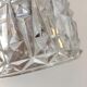 Scandinavian pendant lamp in molded glass and teak