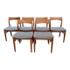 set of 6 teak dining chairs by Henning Kjaernulf 1960s