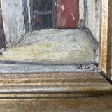 Huile sur carton ancienne encadrée et signée