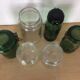 Set of 6 la Lorraine glass jars, green jar