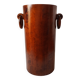 Brutalist sculptural wooden umbrella stand from the 1970s.