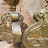 Pair of brass lamps xixème