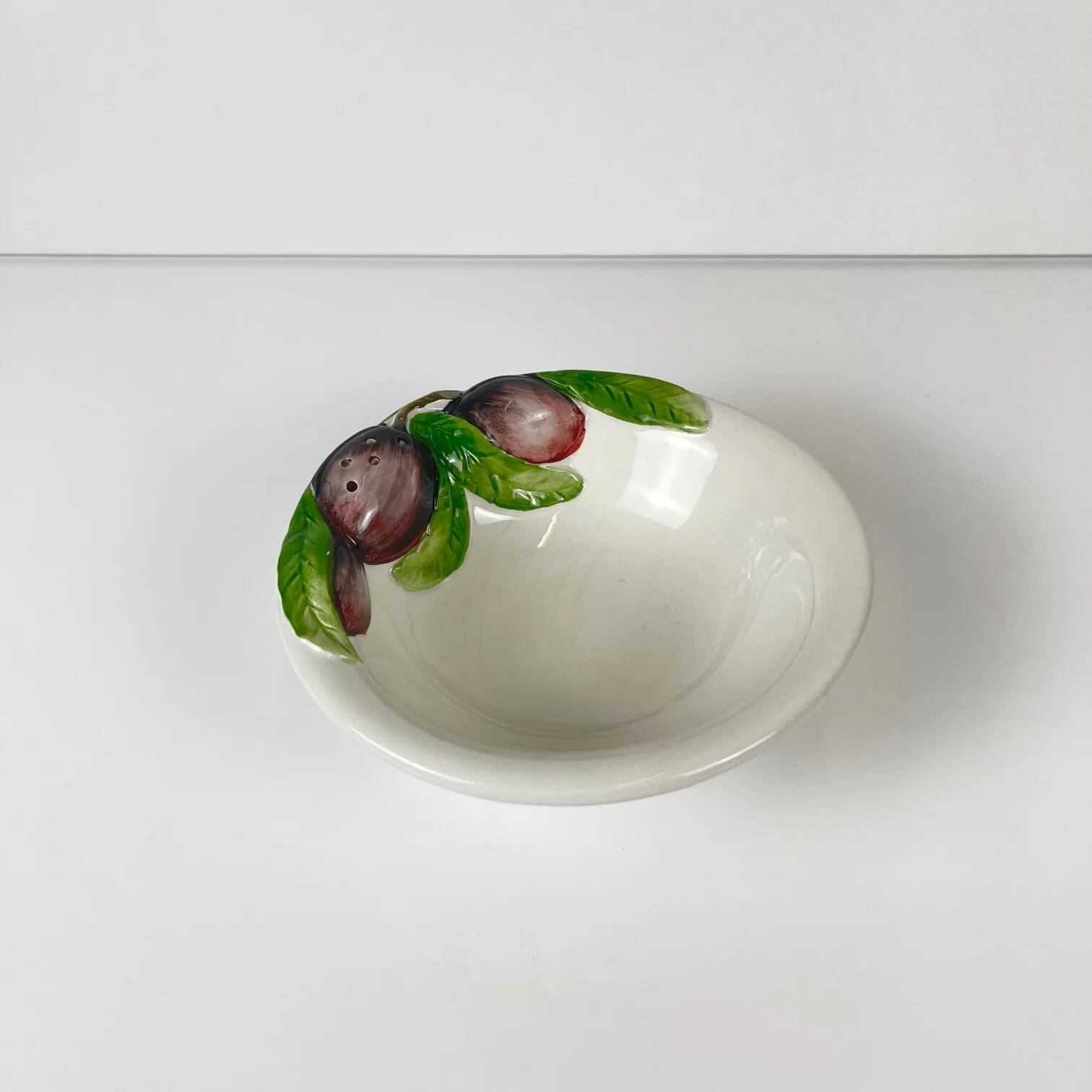Olive barbotine appetizer dish, Bassano, Italy 1970
