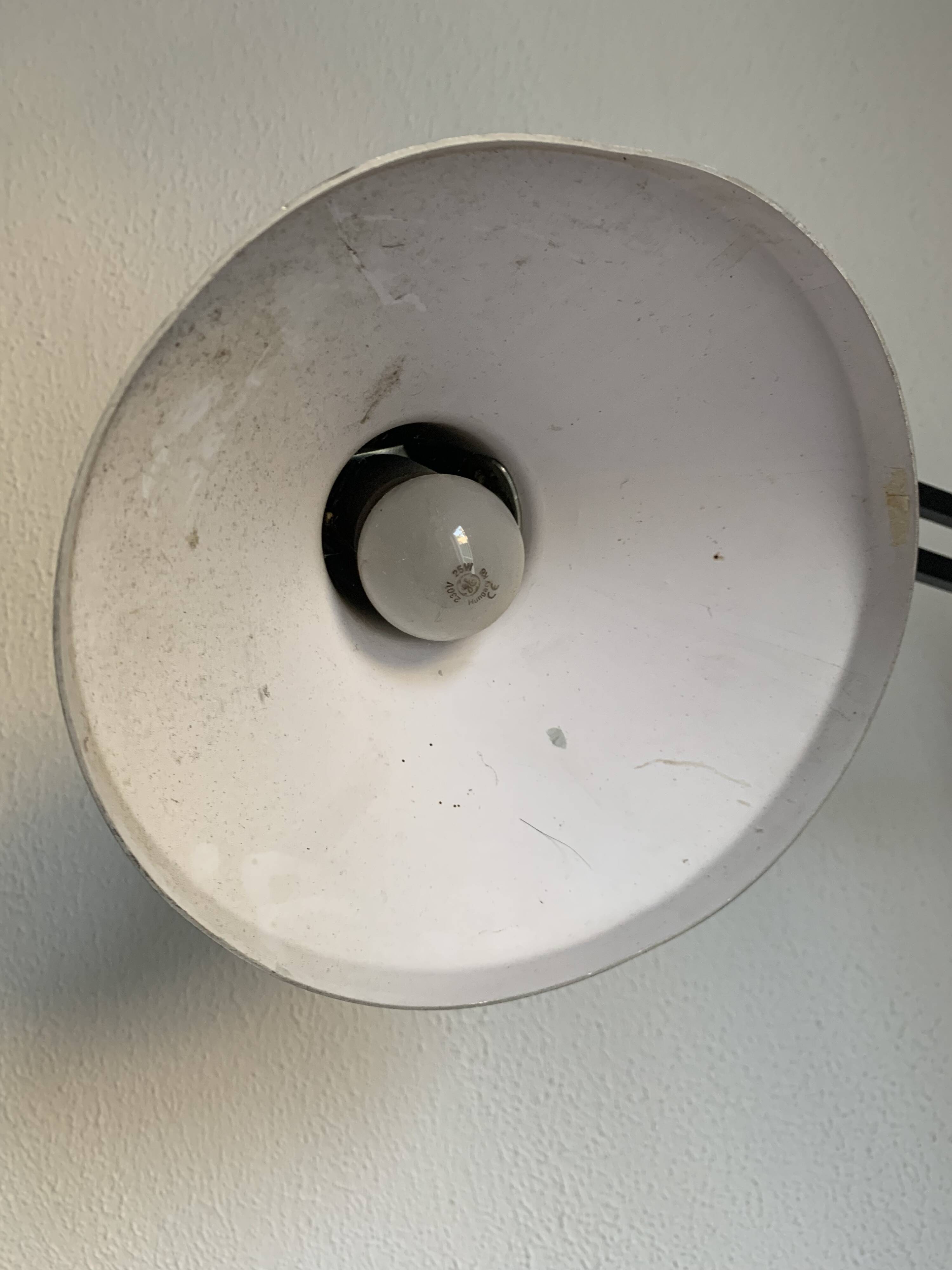 Lampe vintage 1970 d'architecte Twist noire bureau - 70 cm