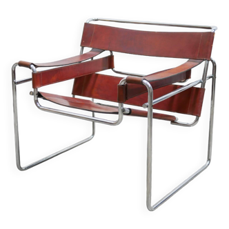Vintage Wassily B3 armchair by Marcel Breuer