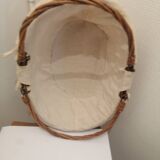 Wicker basket with two handles