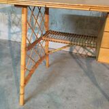 Louis Sognot rattan desk and his chair