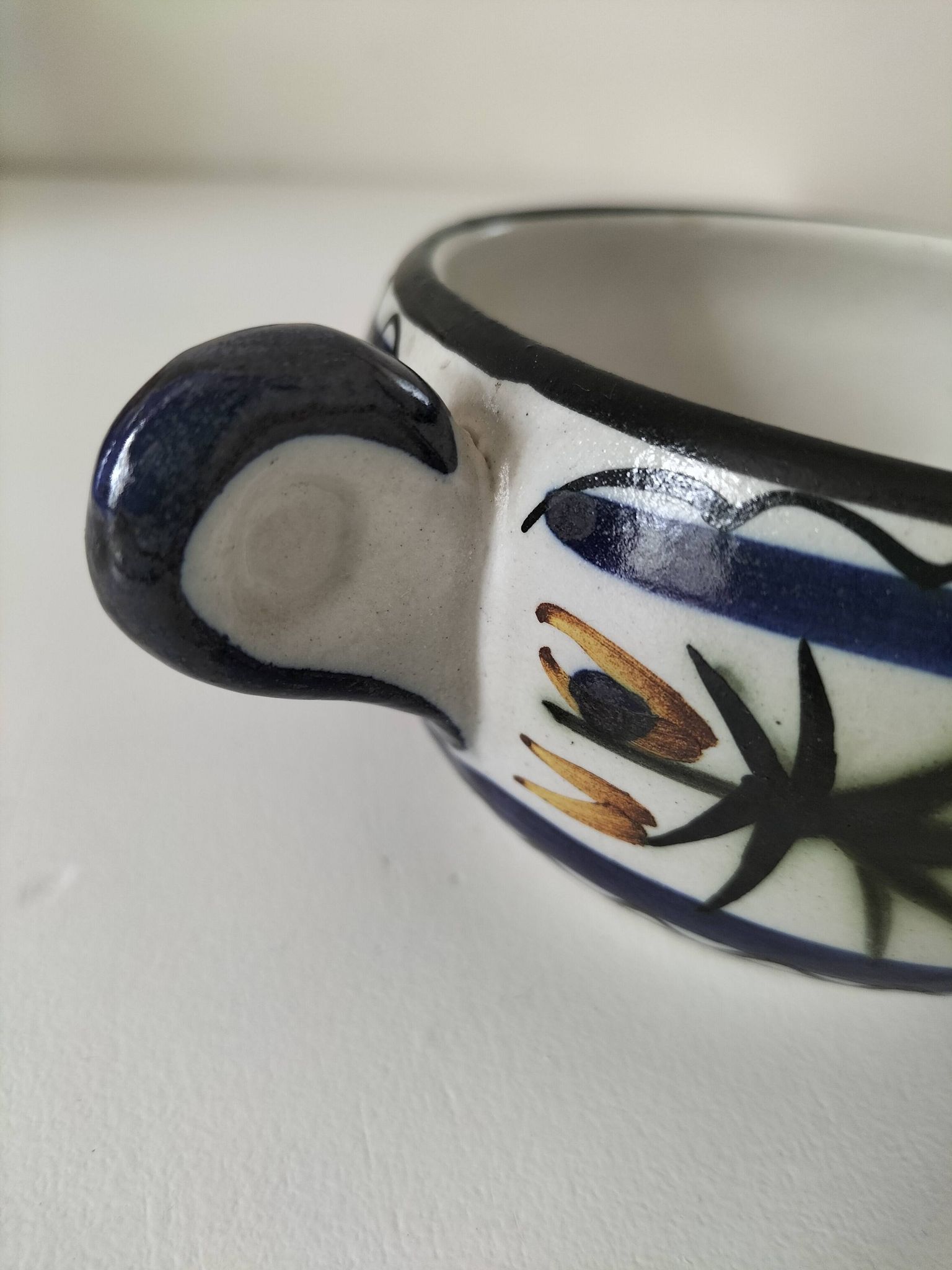 Vintage Keraluc Quimper mug – attributed to Annie Beurrier – 1960s