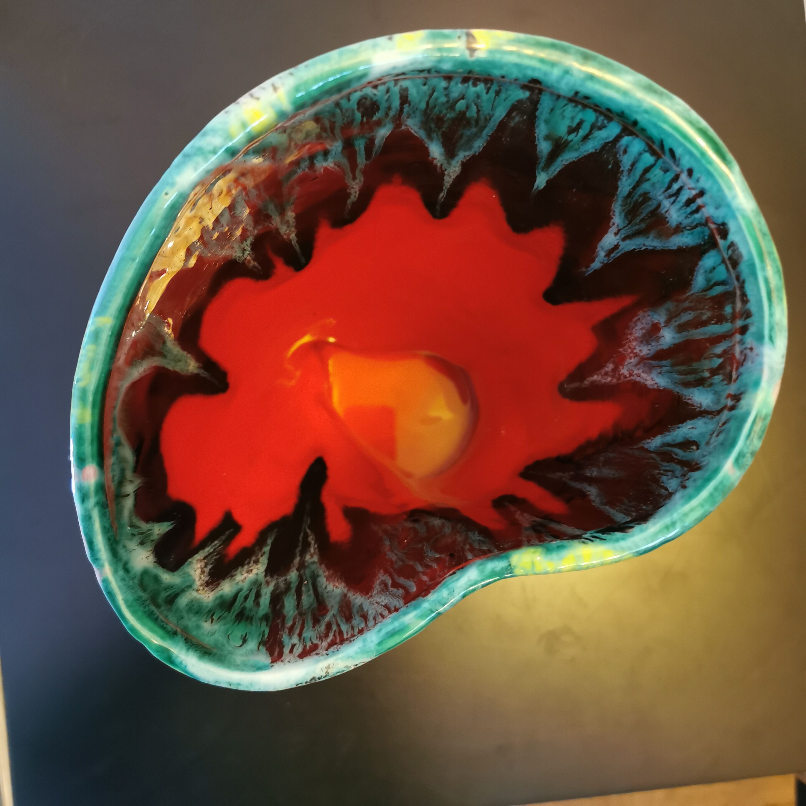 Glossy black Vallauris vase