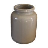 Vase, pot vintage en grès beige