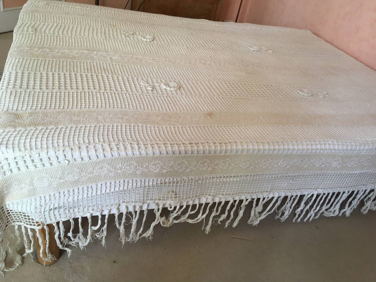 Vintage bedspread.