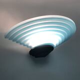 Pair of AV Mazzega wall lights in blue Murano glass. 1980s