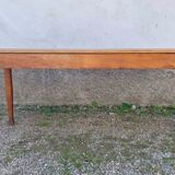 Table bistrot en bois plateau en hetre vernis mat 2 m  x 0,67 m