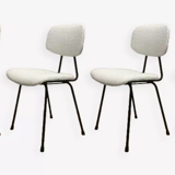 Series of 4 Kembo chairs reupholstered loop