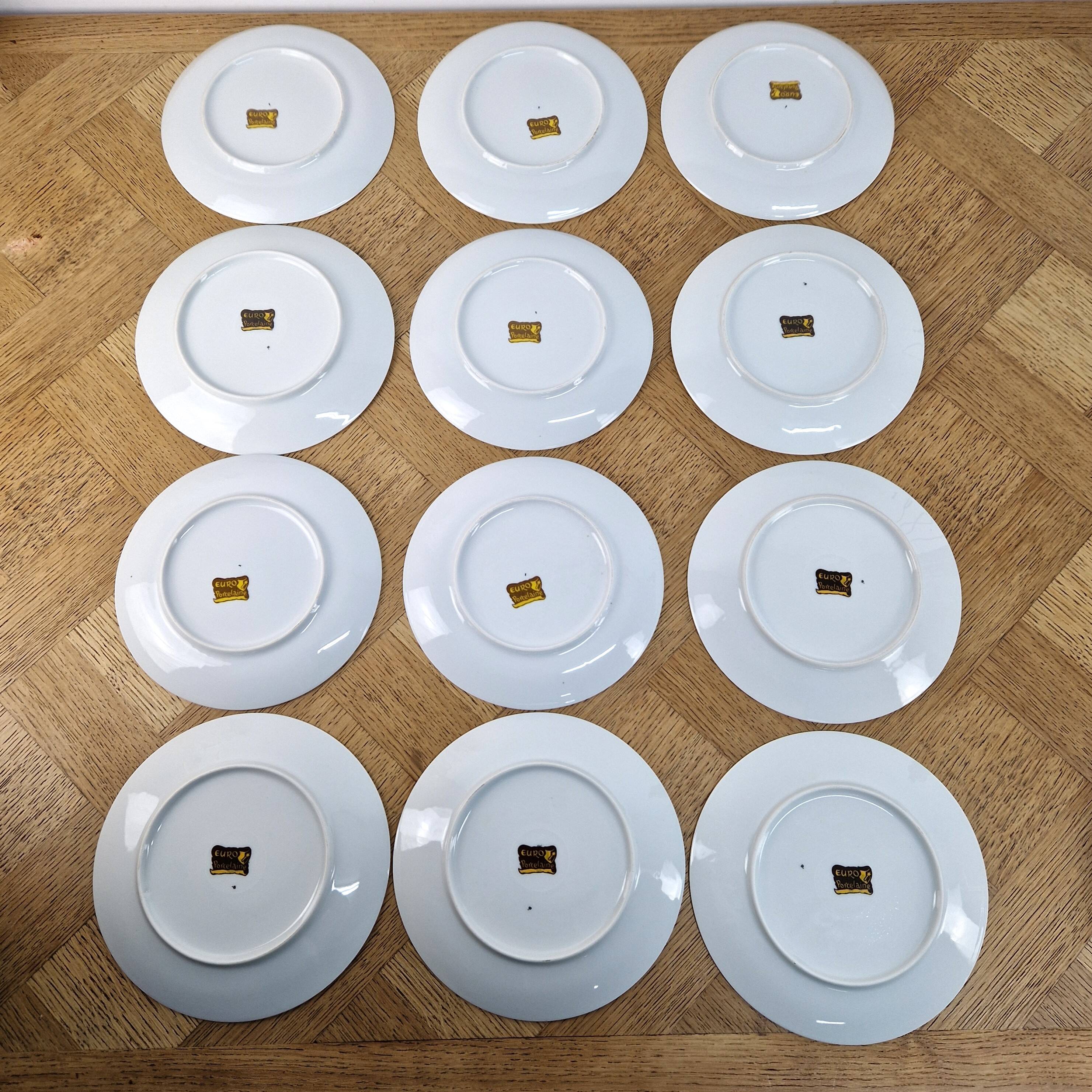 Cheese service Euro Porcelain - vintage plates and platter
