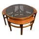 Mid century retro vintage teak trinity coffee table by nathan 1960