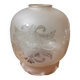 Globe de lampe en verre ambré vintage sablé motif fleurs baladeuse supension