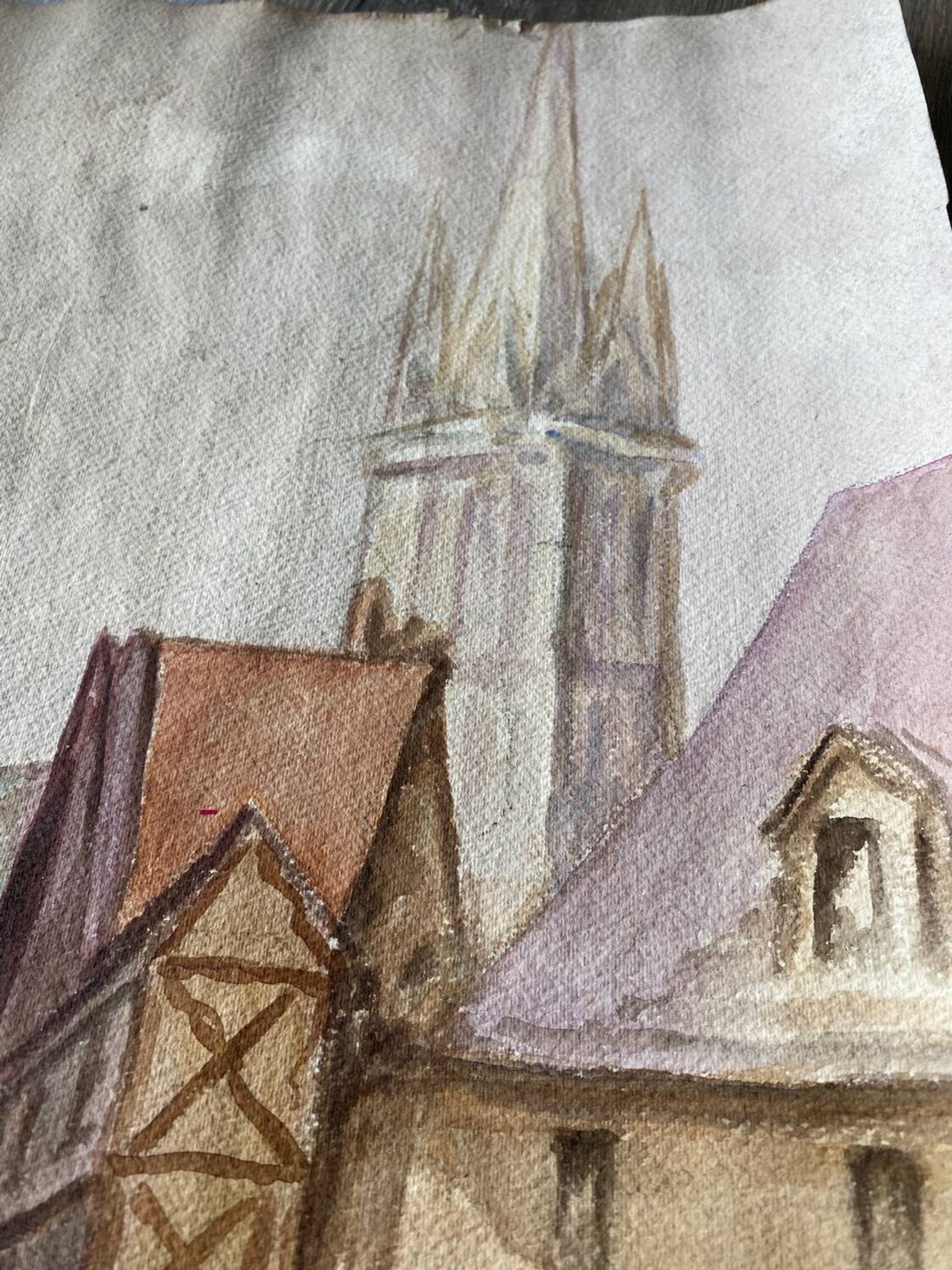 Watercolor Rouen, 1934