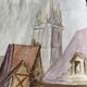 Watercolor Rouen, 1934