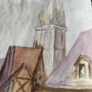 Watercolor Rouen, 1934