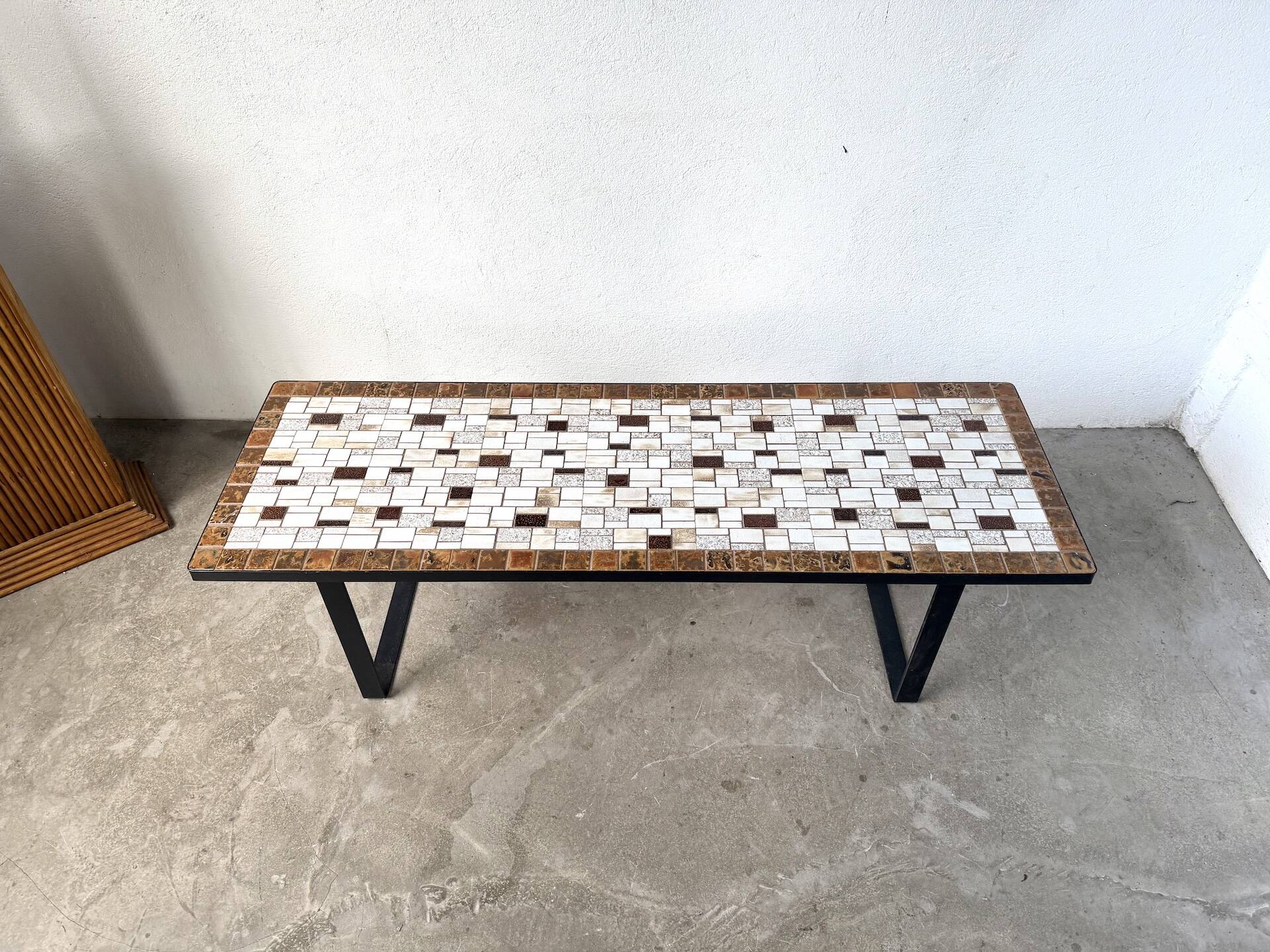 Modernist coffee table in glazed ceramic, circa 1960