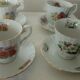 4 porcelain coffee cups on the theme of the 4 seasons