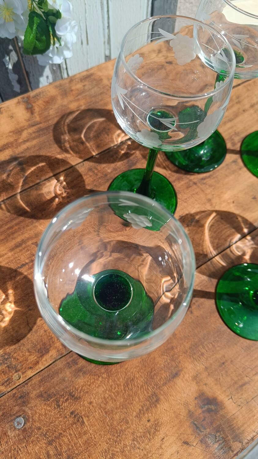 Antique engraved glasses