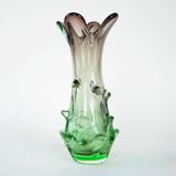 Green vase, Murano glass, 1960s, made in Italy
