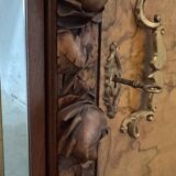 Art Deco style walnut mirrored wardrobe