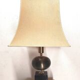 Large Regency black marble barber lamp