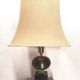 Large Regency black marble barber lamp