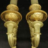 Pair of Louis XVI style sconces of the nineteenth