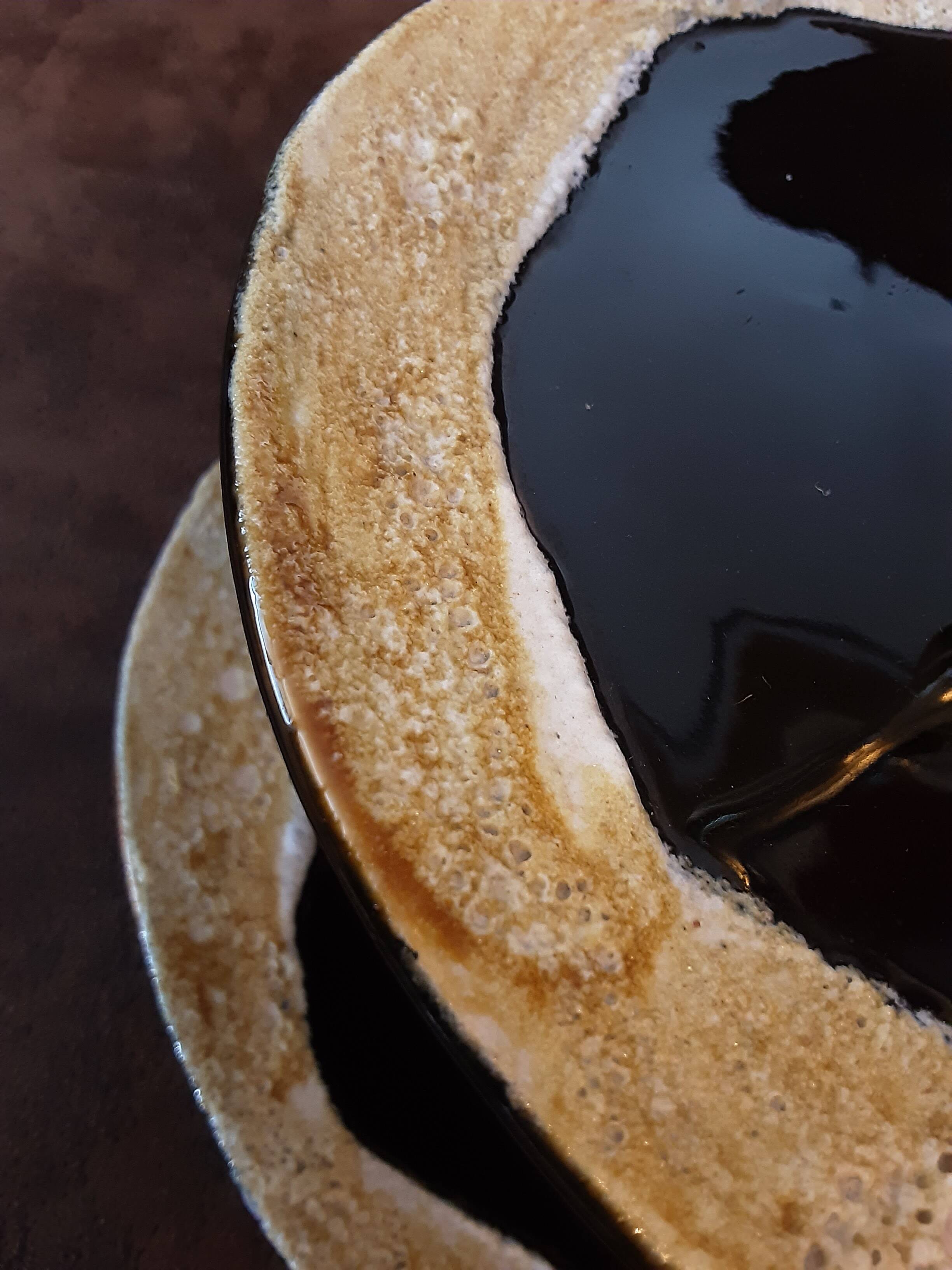 2-tier tray, handmade ceramic