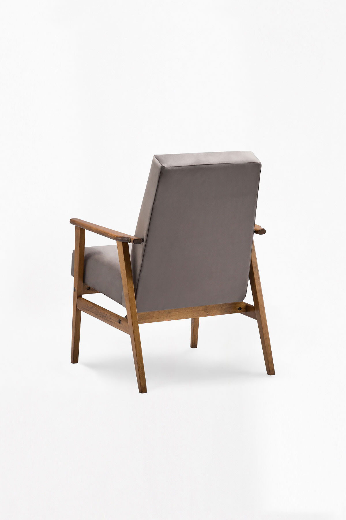 Śnieżka armchair  from the 1970s./ gray velor