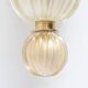 Pair of Murano Glass Wall Sconces with Gold Dust Inclusions