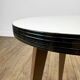 Tripod pedestal table with white top and spindle legs, 50s