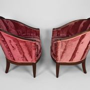 Art Deco Salon by Paul Follot in pink velvet, circa 1920
