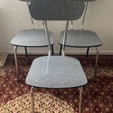 Series of 3 Formica chairs from the 70s