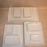 Éléments service blanc rectangulaire