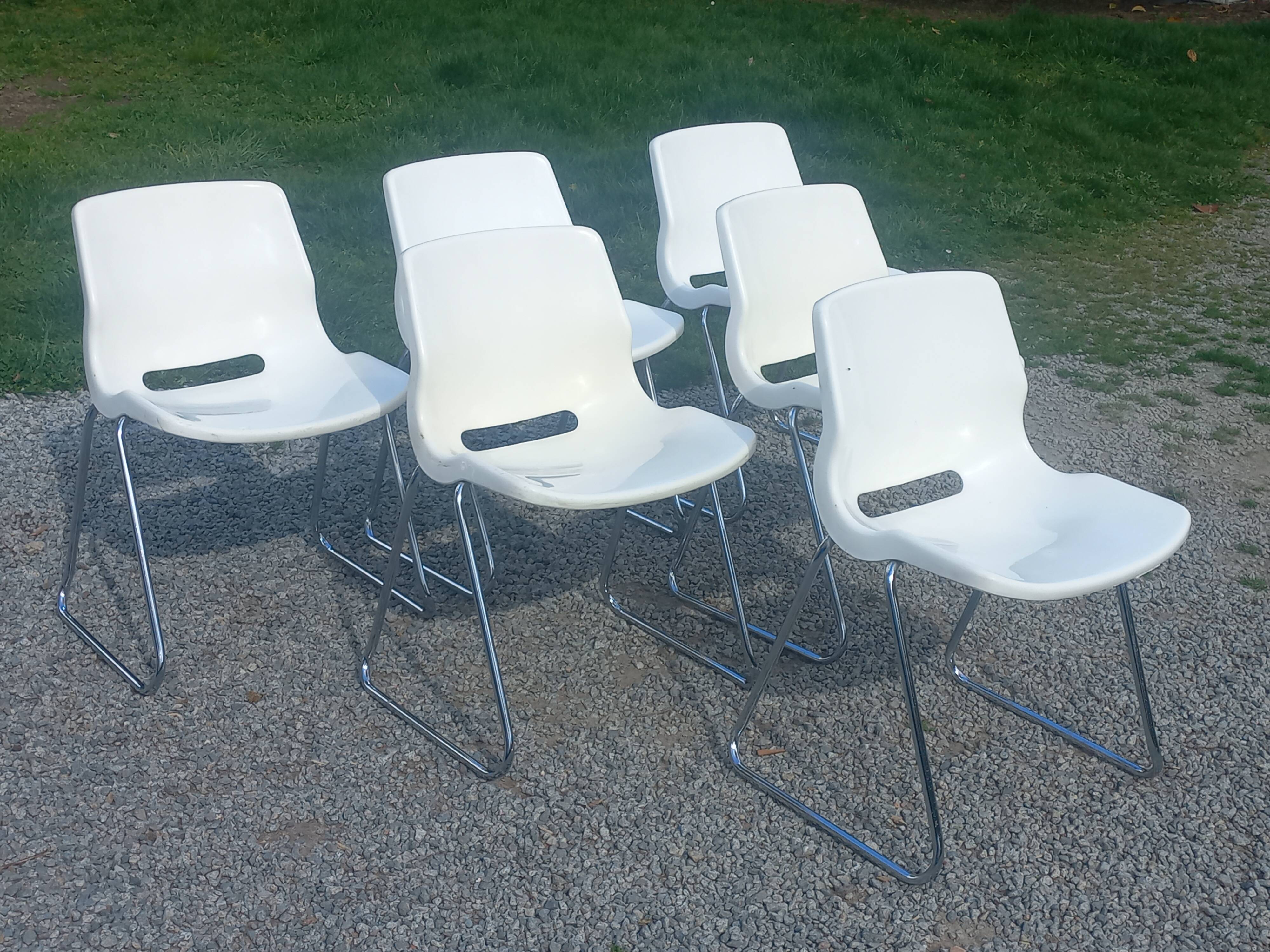 Set of 6 chairs designed by Svante Schöblom Overman, 1970s Sweden