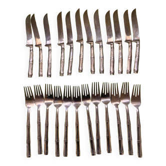 Lot de 12 petites fourchettes à escargots vintage Little Fork