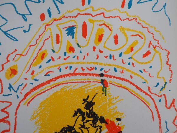 Pablo picasso : la petite corrida - lithographie signée