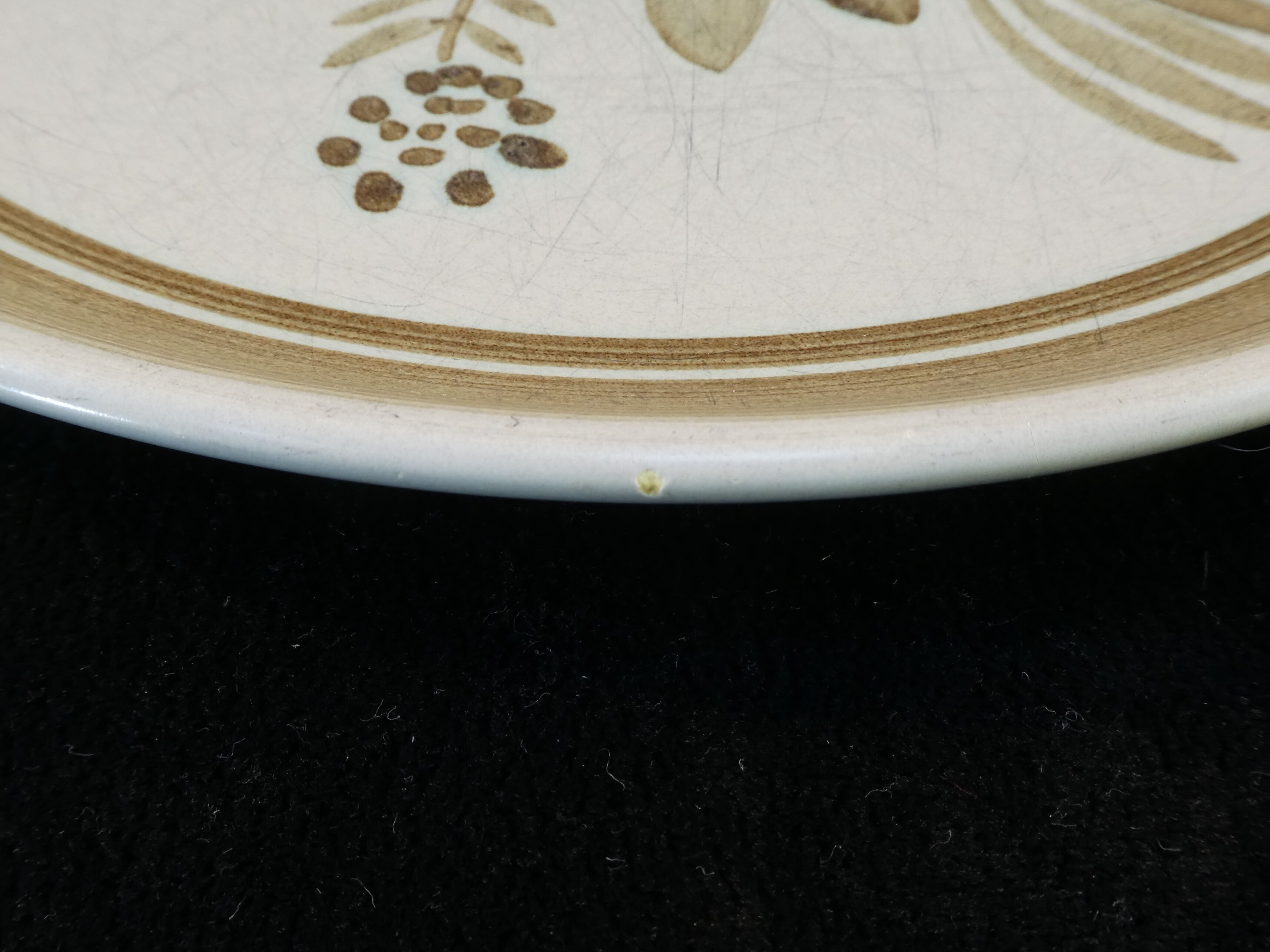 6 flat plates vintage flower decoration Lonchamp