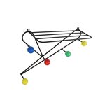 Coat rack design metal colored balls 70cm