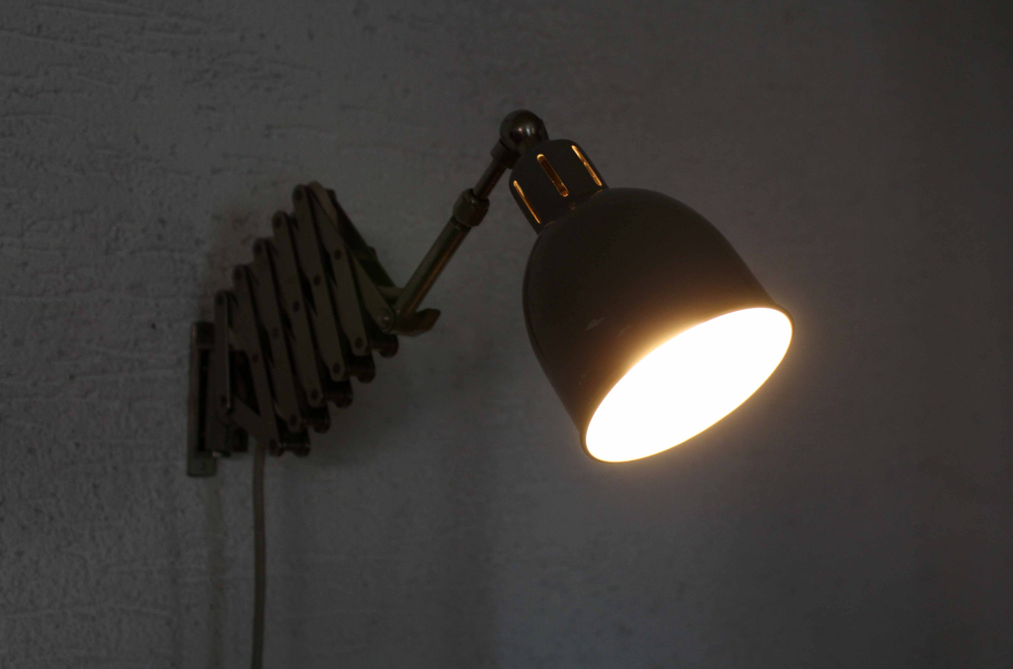 Bauhaus wall lamp by Alfred Müller, Switzerland 1930