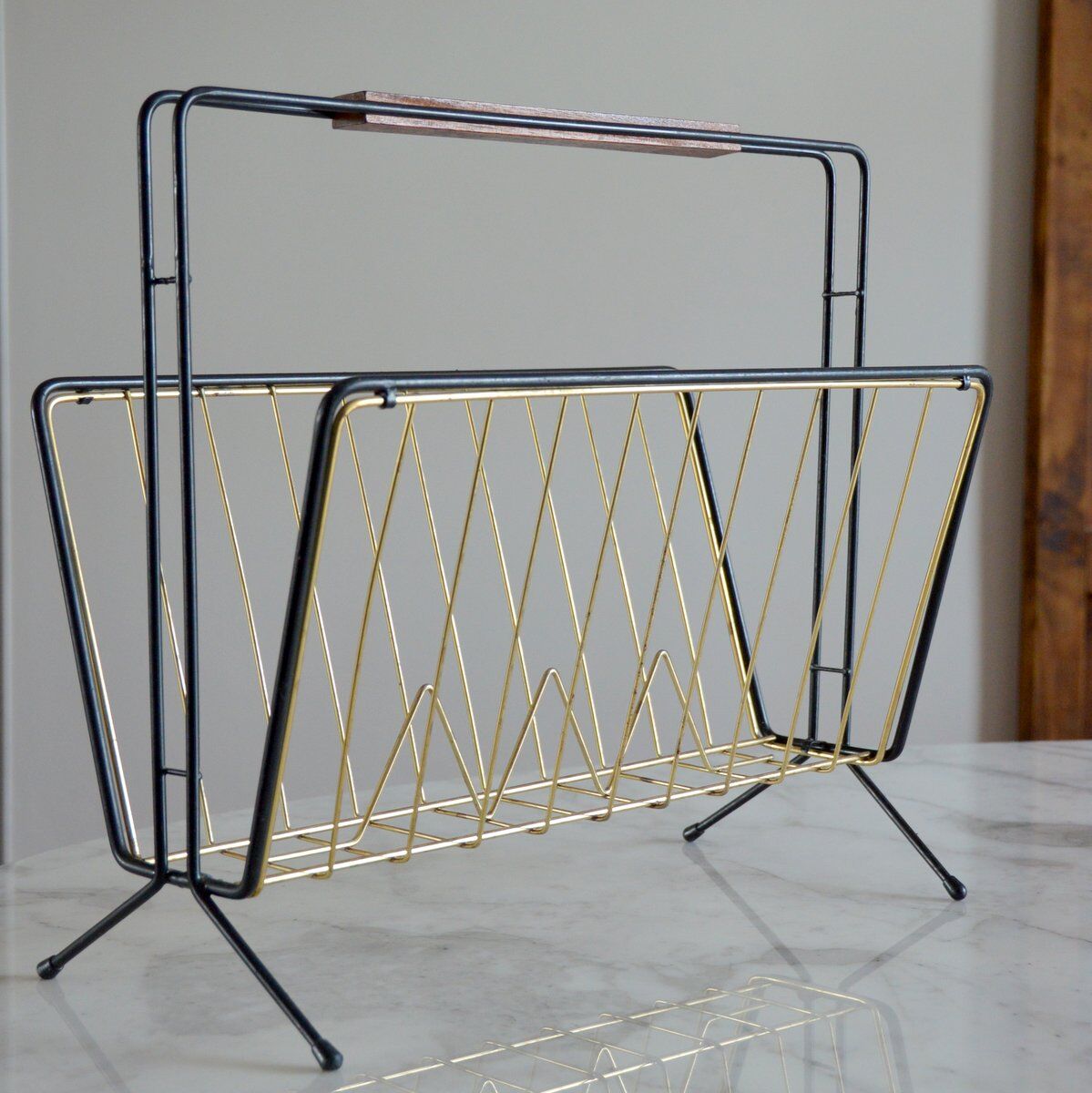 Scandinavian magazine holder 1950s