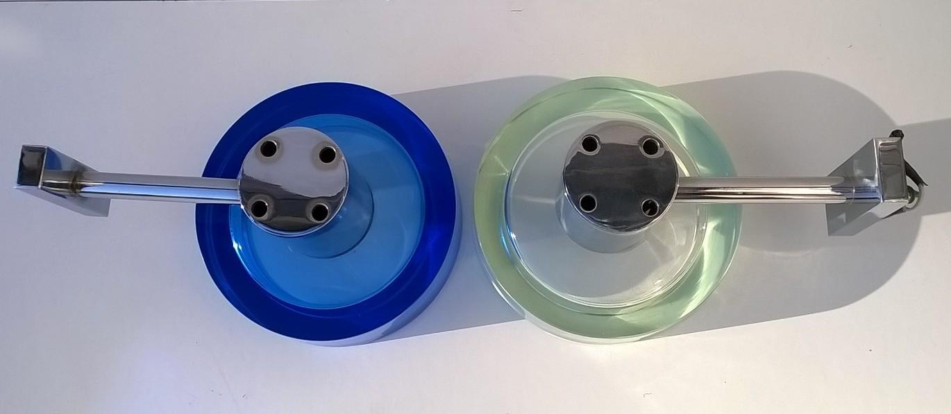 Pair of sconces glass of Murano by Flavio Poli for Seguso 1970 s